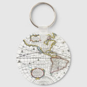 Antique World Map von Hendrik Hondius, 1630 Schlüsselanhänger (Vorderseite)