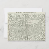 Antique World Map von Sebastian Münster ca. 1560 Einladung (Vorderseite)