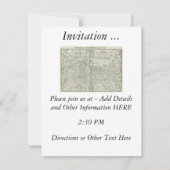 Antique World Map von Sebastian Münster ca. 1560 Einladung (Rückseite)