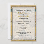 Antique World Map, White BG V Wedding Einladung (Rückseite)