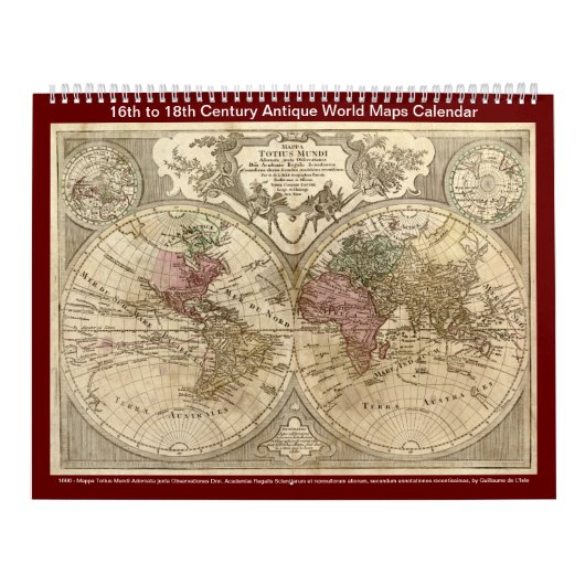 Antique World Maps - 16. bis 18. Jahrhundert Kalender (Titelbild)