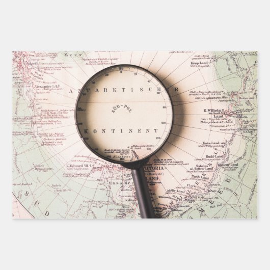 Antique World Maps Wrapping Paper Sheets Geschenkpapier Set (Vorderseite 2)