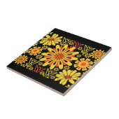 Antique Yeller Florah Tile Design Fliese (Seite)