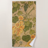 Antique Yellow Flowers Strandtuch (Vorderseite)