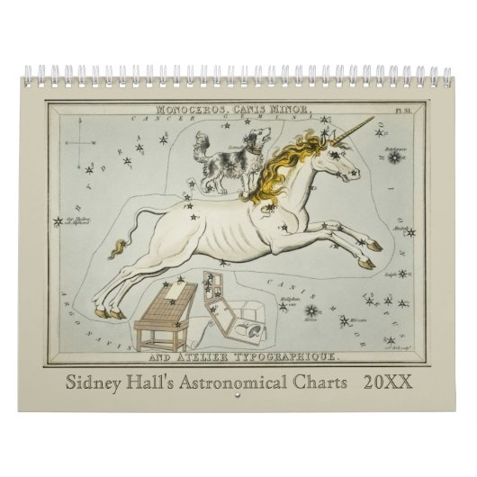 Antique Zodiac Astronomische Charts von Sidney Hal Kalender (Titelbild)