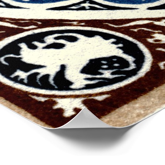 Antique Zodiac Mandala Poster (Ecke)