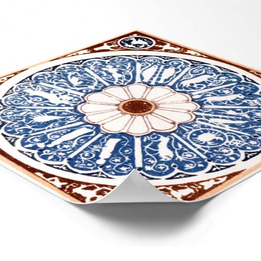 Antique Zodiac Mandala Poster (Ecke)