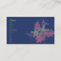Antiqued BlumenVisitenkarten