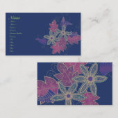 Antiqued BlumenVisitenkarten Visitenkarte (Vorne/Hinten)