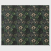 Antiqued Clover Damask Texture St. Patrick's Day Geschenkpapier (Flach)
