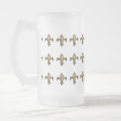 ANTIQUED GOLDLilien-DRUCK Mattglas Bierglas (Links)