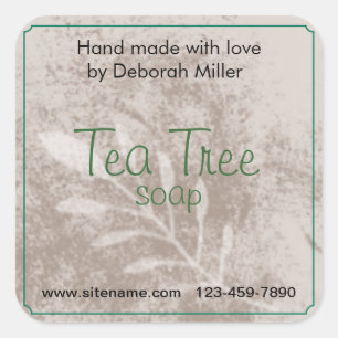 Antiqued Land-Glas-Paket-Aufkleber Quadratischer Aufkleber