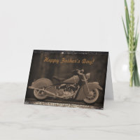 Antiqued Motorrad-Foto-Karte