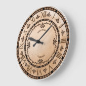 AntiQued Thru Time Große Wanduhr (Winkel)