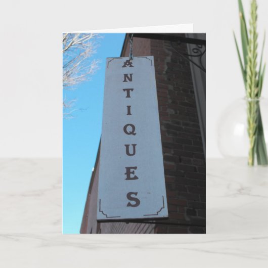Antiques Happy Birthday Karte (Vorderseite)