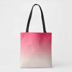 Antiques Weiß und Amerikanisches Rosa Ombre Tasche