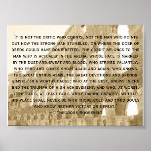 antiquiert, "Es ist nicht der Kritiker, der zählt, Poster