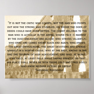 antiquiert, "Es ist nicht der Kritiker, der zählt, Poster