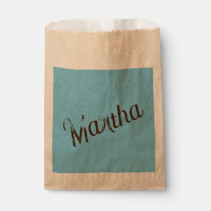 Antiquiert Namensgeschenktüten (Himmelblau & Kupfe Geschenktütchen