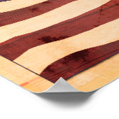 Antiquierte Flagge mit Lodge-Lodge-Holz aussehen Poster (Ecke)