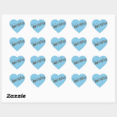 Antiquierte Heart Stickers (Sky Blue & Copper) (Blatt)