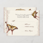 Antiquierte Viktorianische Rose Girl Baby Dusche U RSVP Karte (Vorne/Hinten)