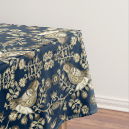 Antiquierte Vogelwillow-Style Navy Blue Tablecloth Tischdecke