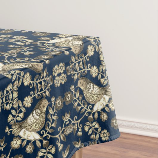 Antiquierte Vogelwillow-Style Navy Blue Tablecloth Tischdecke (Beispiel)