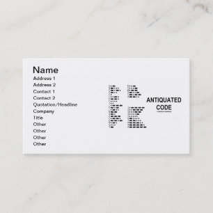 Antiquierter Code (internationales Morsealphabet) Visitenkarte