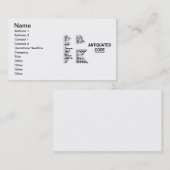 Antiquierter Code (internationales Morsealphabet) Visitenkarte (Vorne/Hinten)