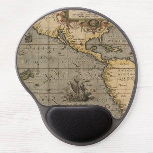 Antiquitäten Amerika Karte Gel Mousepad