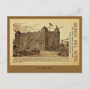 Antiquitäten-Anzeige des Murray Hill Hotels New Yo Postkarte