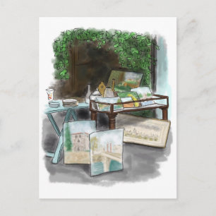 Antiquitäten auf dem Pariser Markt Flea - Postkart Postkarte