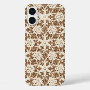 Antiquitäten - creme und braun iPhone 16 plus hülle