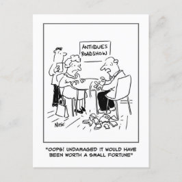 Antiquitäten Desaster. Bewertung der antiken Händl Postkarte