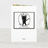 Antiquitäten Feiertagskarte (Rückseite)