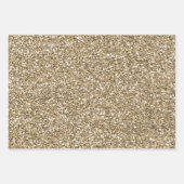 Antiquitäten Gold Glitzer Creme Leopard Print Geschenkpapier Set (Vorderseite 2)