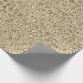 Antiquitäten Gold Glitzer Leopard Print  Geschenkpapier (Ecke)