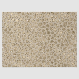 Antiquitäten Gold Glitzer Leopard Print Seidenpapier