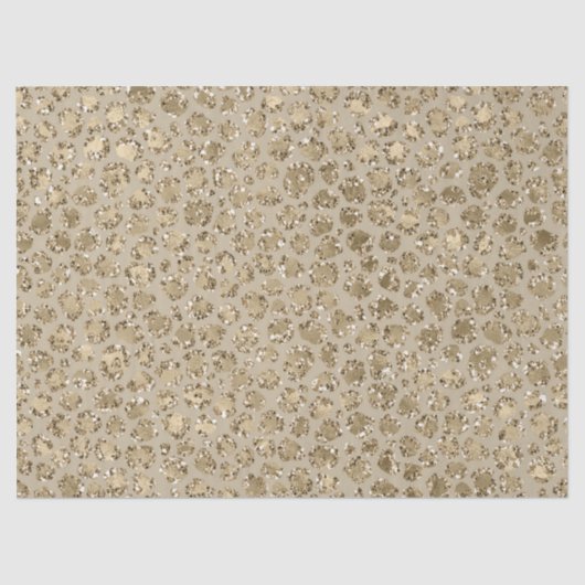 Antiquitäten Gold Glitzer Leopard Print      Seidenpapier (Vorderseite)