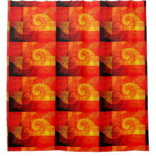 Antiquitäten-Grunge - orangefarben Duschvorhang