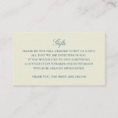 Antiquitäten Japanisch Blauer Kirschblossom Begleitkarte (Rückseite)