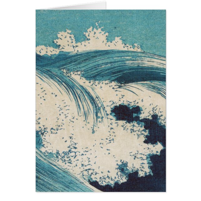 Antiquitäten Japanisch Blue Waves Ocean Print (Vorne)