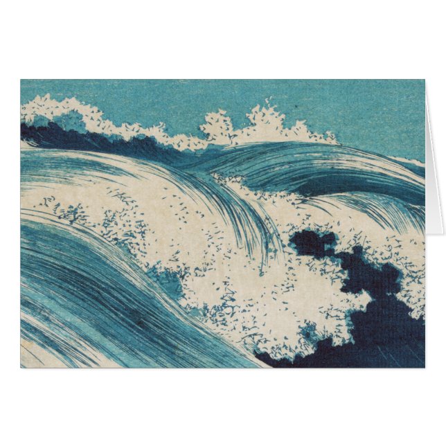 Antiquitäten Japanisch Blue Waves Ocean Print (Vorderseite (Horizontal))