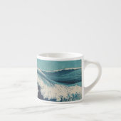 Antiquitäten Japanisch Blue Waves Ocean Print Espressotasse (Rechts)