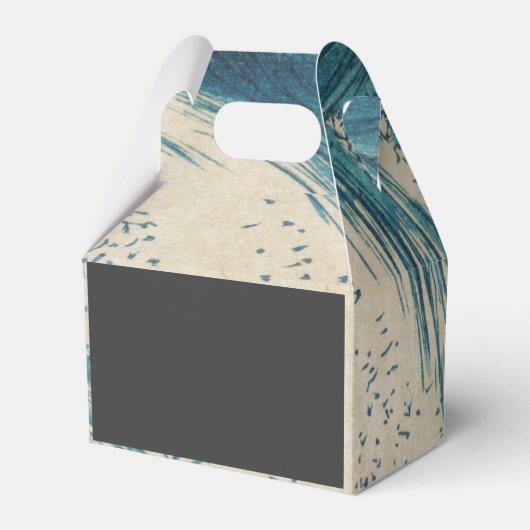 Antiquitäten Japanisch Blue Waves Ocean Print Geschenkschachtel (Rückseite)