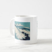 Antiquitäten Japanisch Blue Waves Ocean Print Kaffeetasse (Vorderseite Links)