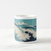 Antiquitäten Japanisch Blue Waves Ocean Print Kaffeetasse (Mittel)