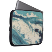 Antiquitäten Japanisch Blue Waves Ocean Print Laptopschutzhülle (Vorne Rechts)