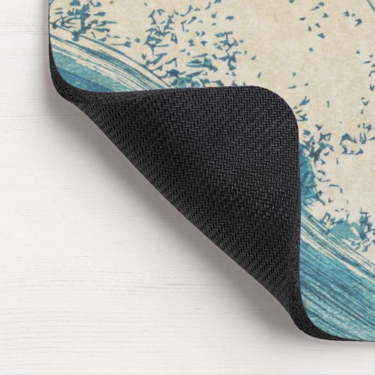 Antiquitäten Japanisch Blue Waves Ocean Print Mousepad (Ecke)